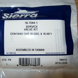 Evinrude Johnson Sierra Primer Solenoid Service Valve Kit 18-7044-1 Outboard