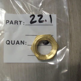 Small and Medium Outboard Jet Impeller Shaft Nut 5/8-18 Brass Replaces 22.1